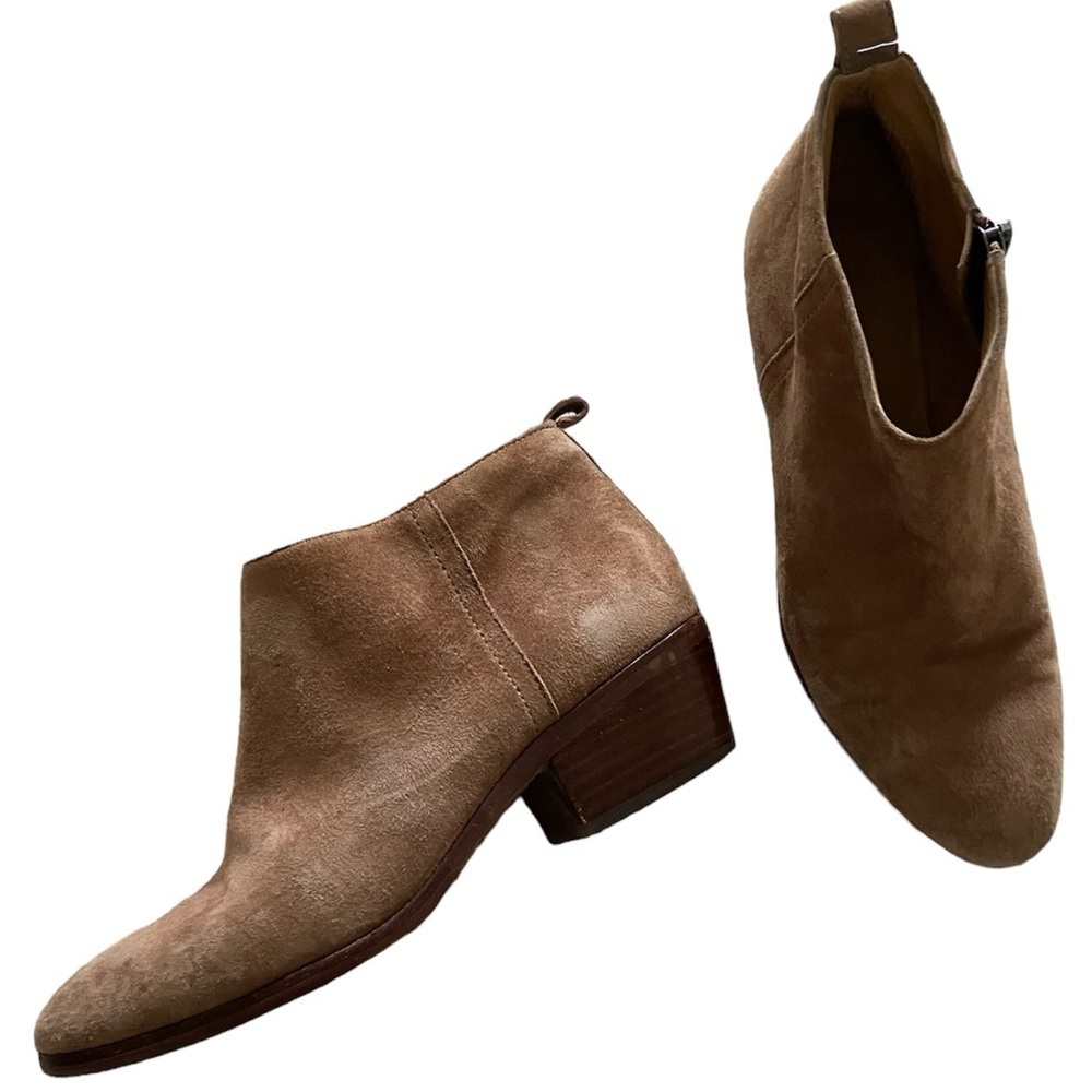 J Crew Womens Brown Sawyer C9868 Leather Side Zip Ankle Bootie - Size 6.5